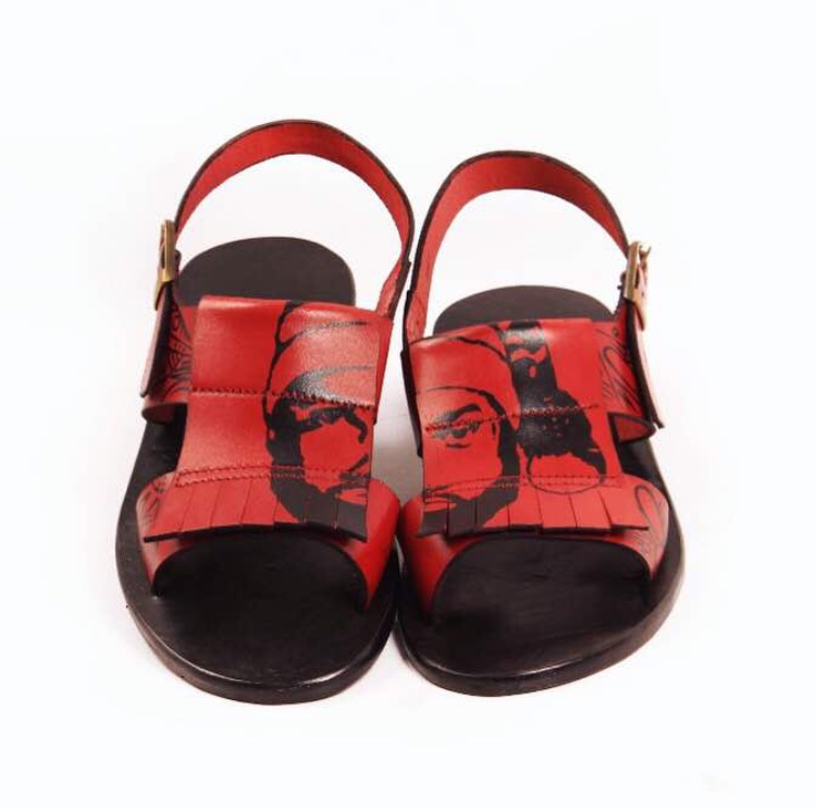 Painted Fringe Sandals