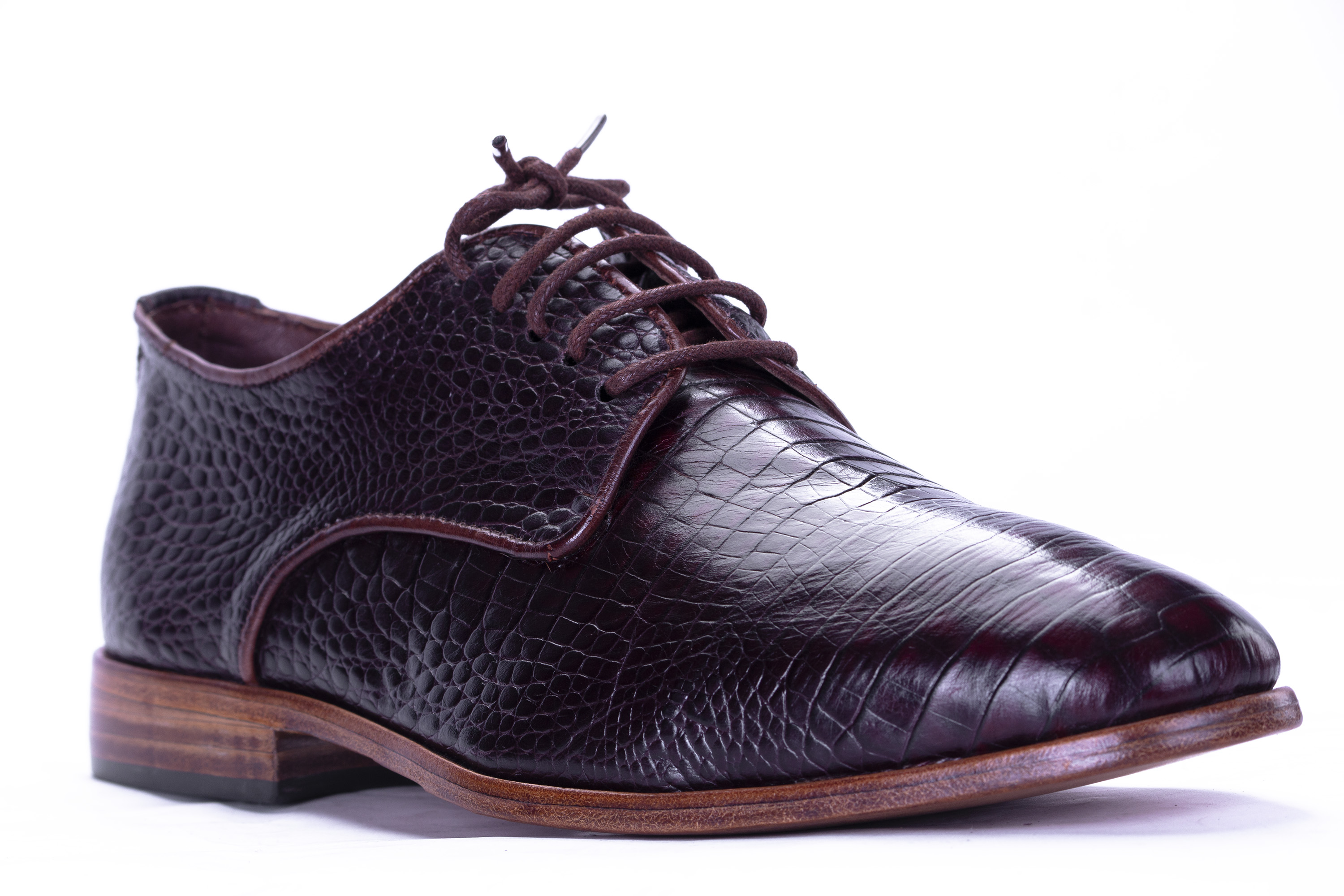 Brown Skin Lace Shoe